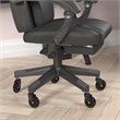 Pemberly Row Office Gaming Chair with Skater Wheels and Reclining Arms in Black