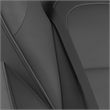 Pemberly Row Office Gaming Chair with Skater Wheels and Reclining Arms in Black