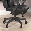 Pemberly Row Office Gaming Chair with Skater Wheels and Reclining Arms in Black