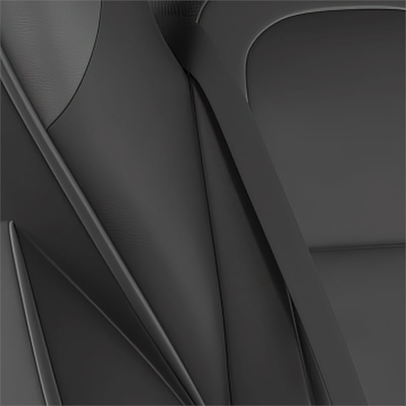 Pemberly Row Office Gaming Chair with Skater Wheels and Reclining Arms in Black