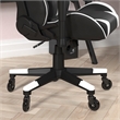 Pemberly Row Office Gaming Chair with Roller Wheels and Reclining Back in Black