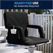 Pemberly Row 2-Pack Reclining Backpack Padded Stadium Chairs with Armrests