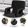 Pemberly Row 2-Pack Reclining Backpack Padded Stadium Chairs with Armrests