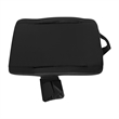 Pemberly Row Extra Wide Reclining Backpack Stadium Chair with Armrests in Black