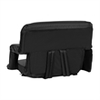 Pemberly Row Extra Wide Reclining Backpack Stadium Chair with Armrests in Black