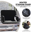 Pemberly Row Extra Wide Foldable Reclining Heated Stadium Chair with Straps