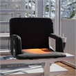 Pemberly Row Extra Wide Foldable Reclining Heated Stadium Chair with Straps