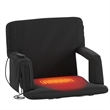 Pemberly Row Extra Wide Foldable Reclining Heated Stadium Chair with Straps