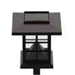 Pemberly Row Lantern Design Solar Powered LED Landscape Lights in Brown