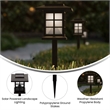 Pemberly Row Lantern Design Solar Powered LED Landscape Lights in Brown
