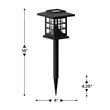 Pemberly Row Lantern Design Solar Powered LED Landscape Lights in Brown