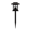Pemberly Row Lantern Design Solar Powered LED Landscape Lights in Brown