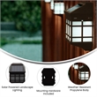 Pemberly Row Solar Powered Wall Mount LED Lights for Decks and Fences in Brown