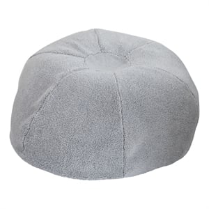 Pemberly Row Large Faux Sherpa Refillable Bean Bag Chair for Kids & Teens - Gray
