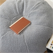 Pemberly Row Large Faux Sherpa Refillable Bean Bag Chair for Kids & Teens - Gray