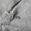 Pemberly Row Large Faux Sherpa Refillable Bean Bag Chair for Kids & Teens - Gray