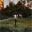 Pemberly Row All-Weather Tulip Design Solar LED Garden & Pathway Lights in Black