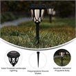 Pemberly Row All-Weather Tulip Design Solar LED Garden & Pathway Lights in Black