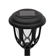 Pemberly Row All-Weather Tulip Design Solar LED Garden & Pathway Lights in Black