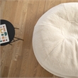 Pemberly Row Large Faux Sherpa Refillable Bean Bag Chair for Kids and Teens
