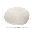 Pemberly Row Large Faux Sherpa Refillable Bean Bag Chair for Kids and Teens