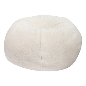 Pemberly Row Large Faux Sherpa Refillable Bean Bag Chair for Kids and Teens