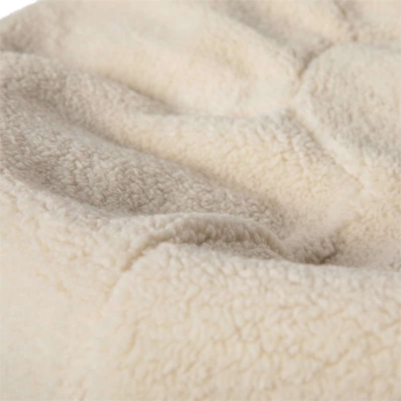 Pemberly Row Large Faux Sherpa Refillable Bean Bag Chair for Kids and Teens