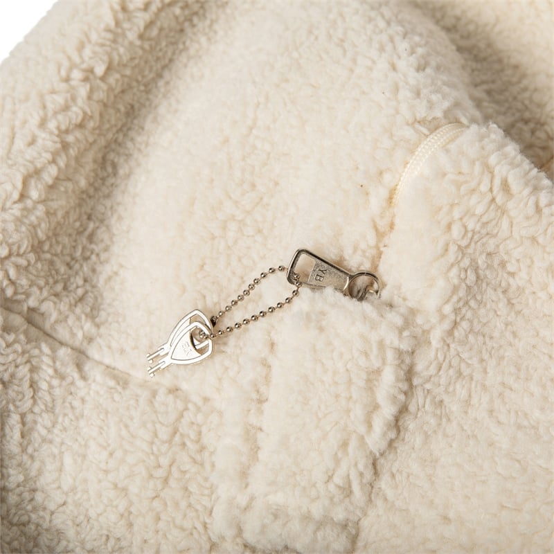 Pemberly Row Large Faux Sherpa Refillable Bean Bag Chair for Kids and Teens
