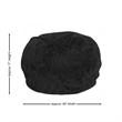 Pemberly Row Small Black Furry Refillable Bean Bag Chair for Kids and Teens