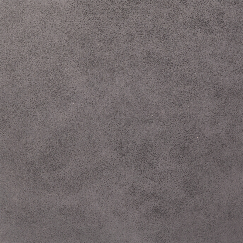 Pemberly Row Wingback Accent Chair with Wooden Legs in Dark Gray Faux Leather