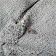 Pemberly Row Small Faux Sherpa Refillable Bean Bag Chair for Kids & Teens - Gray