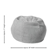 Pemberly Row Small Faux Sherpa Refillable Bean Bag Chair for Kids & Teens - Gray