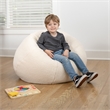 Pemberly Row Small Faux Sherpa Refillable Bean Bag Chair for Kids and Teens