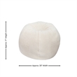 Pemberly Row Small Faux Sherpa Refillable Bean Bag Chair for Kids and Teens