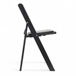 Pemberly Row Kids Black Resin Folding Chair with Black Vinyl Padded Seat