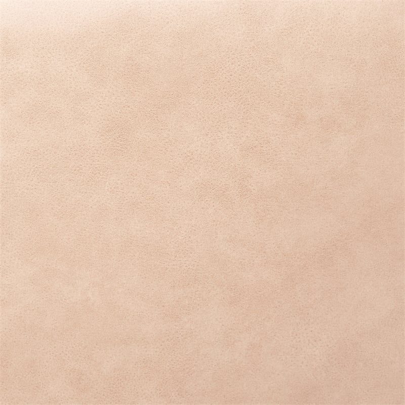 Pemberly Row Wingback Accent Chair with Wooden Legs in Light Brown Faux Leather