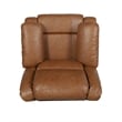 Pemberly Row Contemporary Pillow Back LeatherSoft Recliner in Cognac
