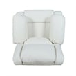 Pemberly Row Contemporary Pillow Back LeatherSoft Recliner in Cream