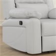 Pemberly Row Contemporary Pillow Back LeatherSoft Recliner in Cream