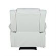 Pemberly Row Contemporary Pillow Back LeatherSoft Recliner in Cream