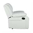 Pemberly Row Contemporary Pillow Back LeatherSoft Recliner in Cream