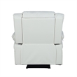 Pemberly Row Contemporary Pillow Back LeatherSoft Recliner in Cream