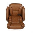 Pemberly Row Massaging Multi-Position Recliner with Ottoman and Pocket in Brown