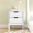 Pemberly Row Kids Nightstand with 2 Storage Drawers in White