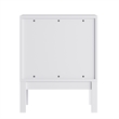 Pemberly Row Kids Nightstand with 2 Storage Drawers in White