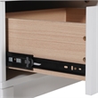 Pemberly Row Kids Nightstand with Storage Drawer and Shelf in White