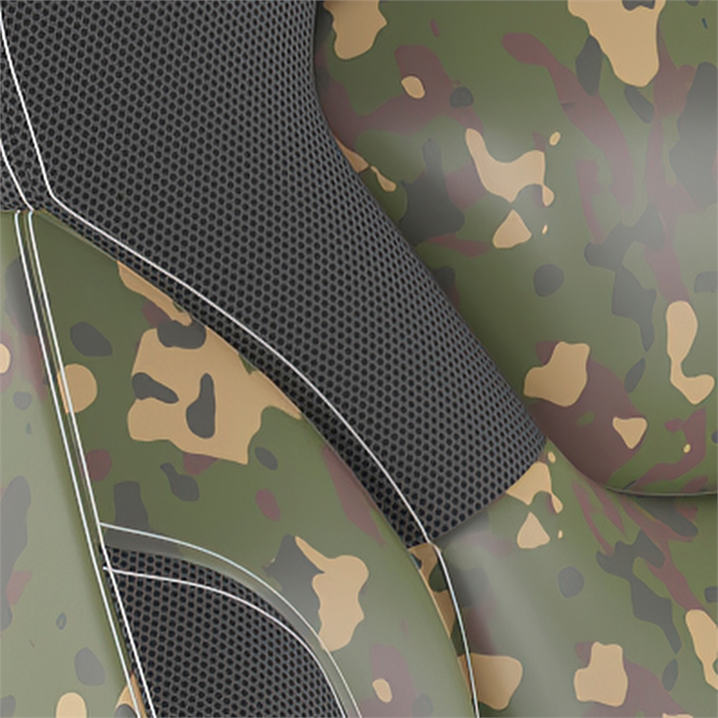 Pemberly Row Office Gaming Chair with Skater Wheels & Flip Up Arms in Camouflage