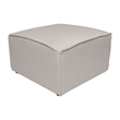 Pemberly Row Contemporary Modular Sectional Sofa Ottoman in Cream