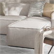 Pemberly Row Contemporary Modular Sectional Sofa Ottoman in Cream