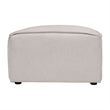 Pemberly Row Contemporary Modular Sectional Sofa Ottoman in Cream